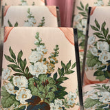 Italian 1980s pink floral dining chair (8 available)