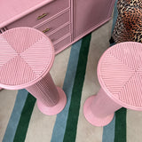 pink bamboo plant stand