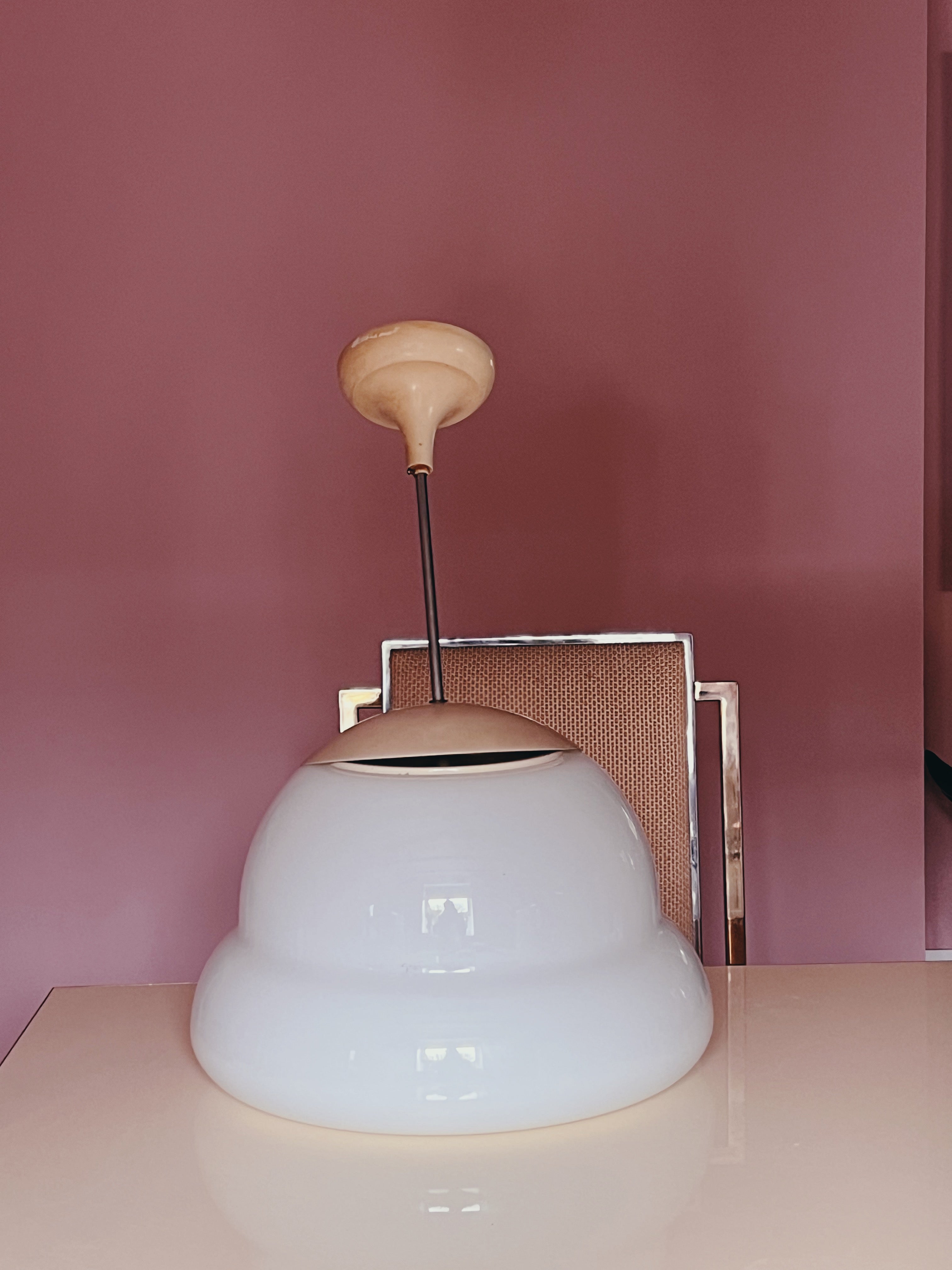 white murano lamp