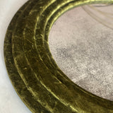 Midcentury green velvet mirror 96cm