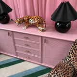 pink bamboo sideboard