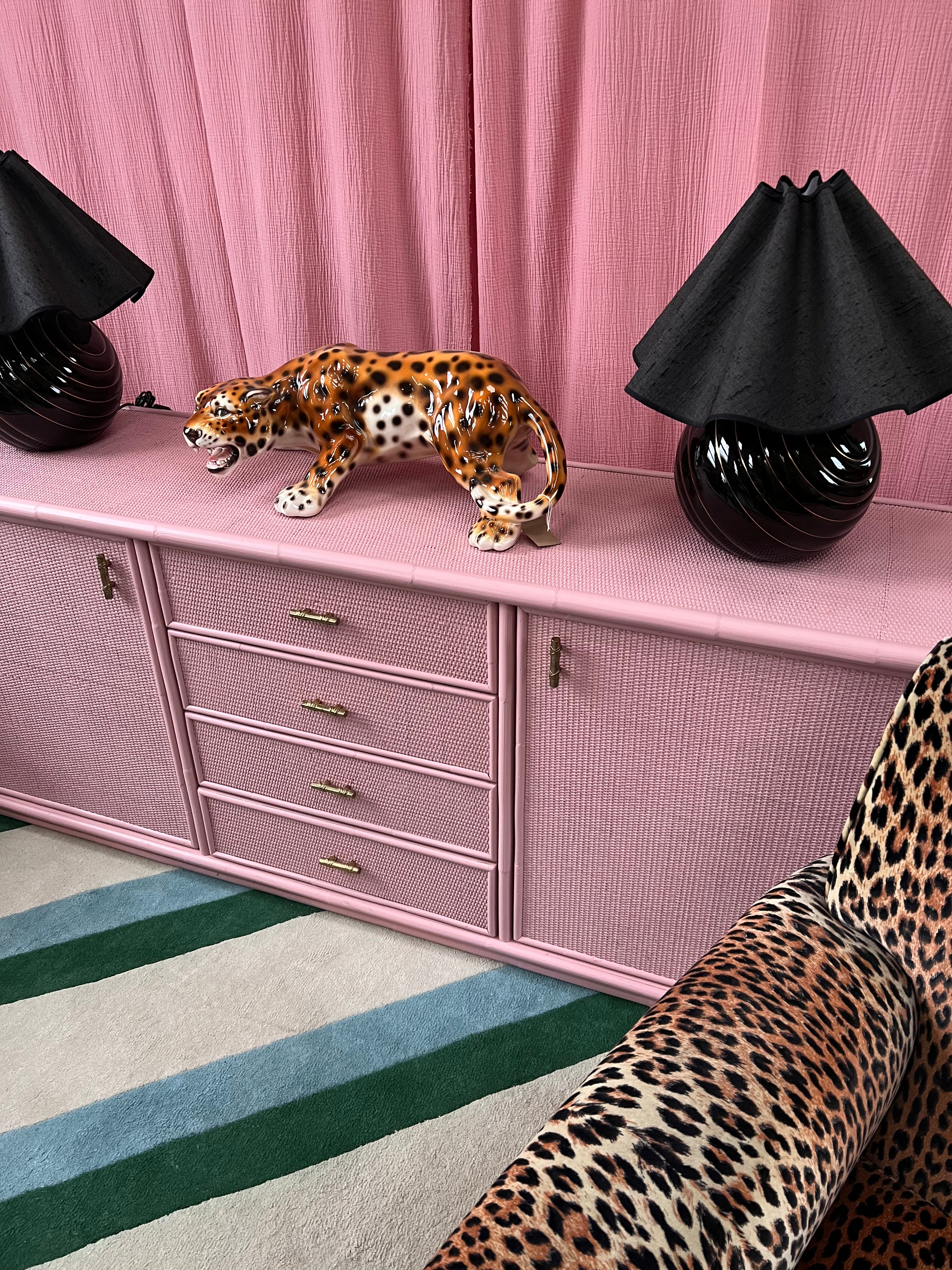 pink bamboo sideboard