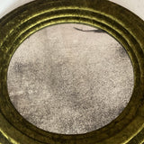 Midcentury green velvet mirror 96cm