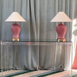 Italian 1970s large lucite console table