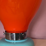 Carlo Nason large orange Murano glass lamp C.1970