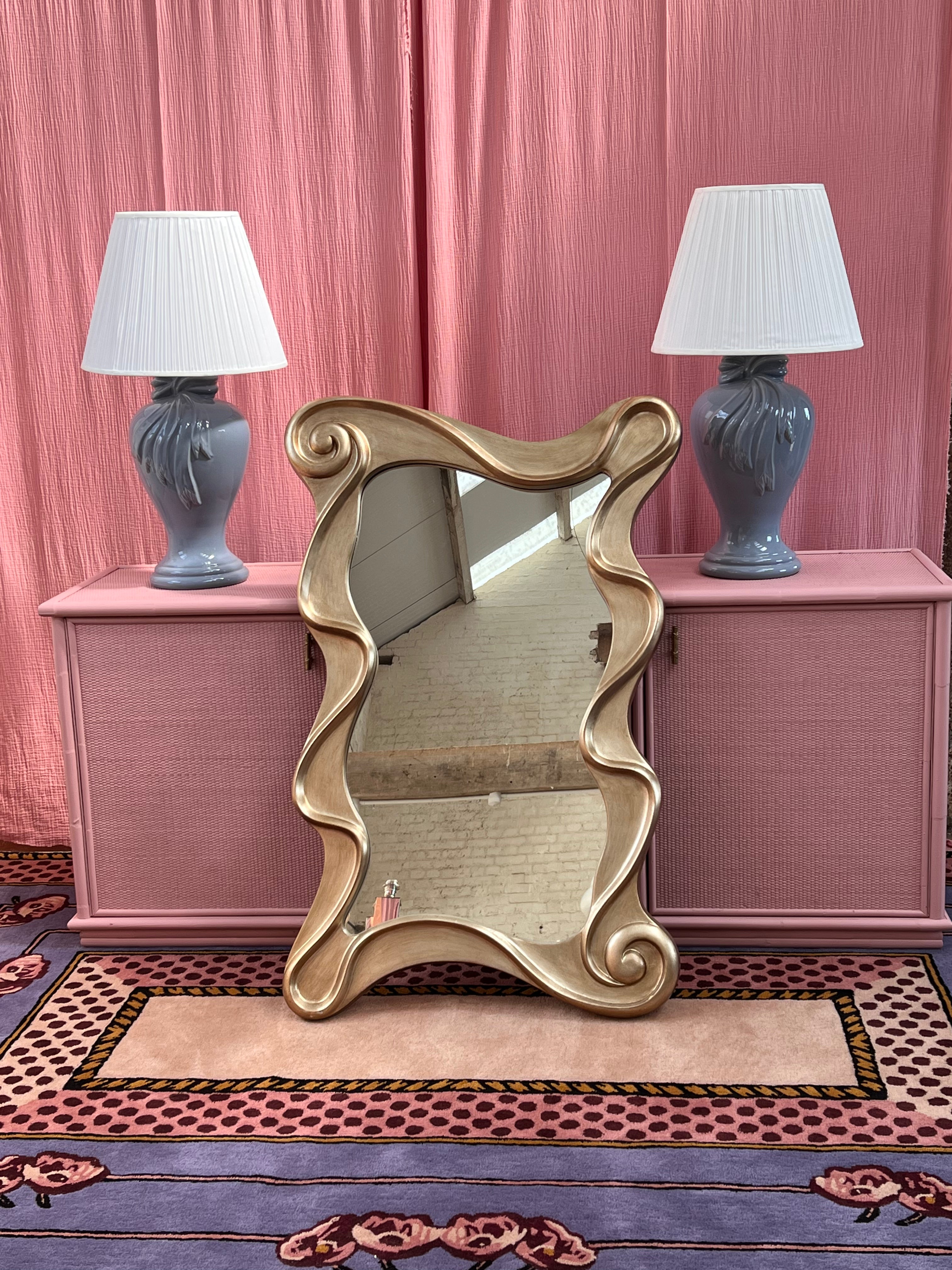 vintage gold ribbon mirror