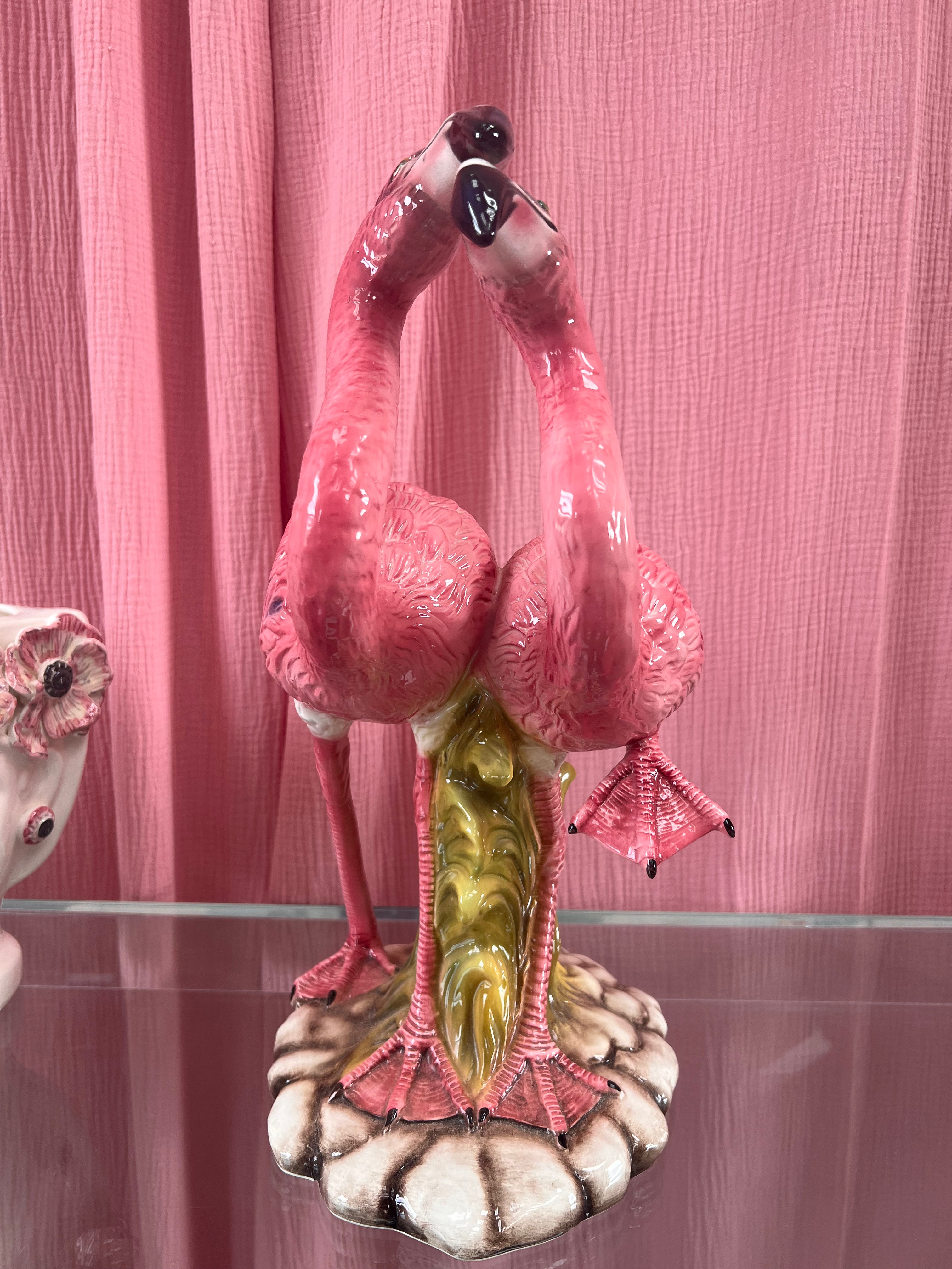 1970s flamingo ceramics