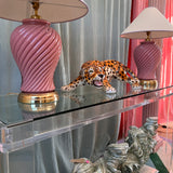 Italian 1970s large lucite console table