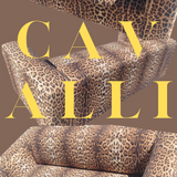 Roberto Cavalli 1980s Leopard print 3 seater sofa