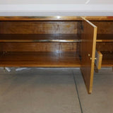 Italian brass and glass sideboard