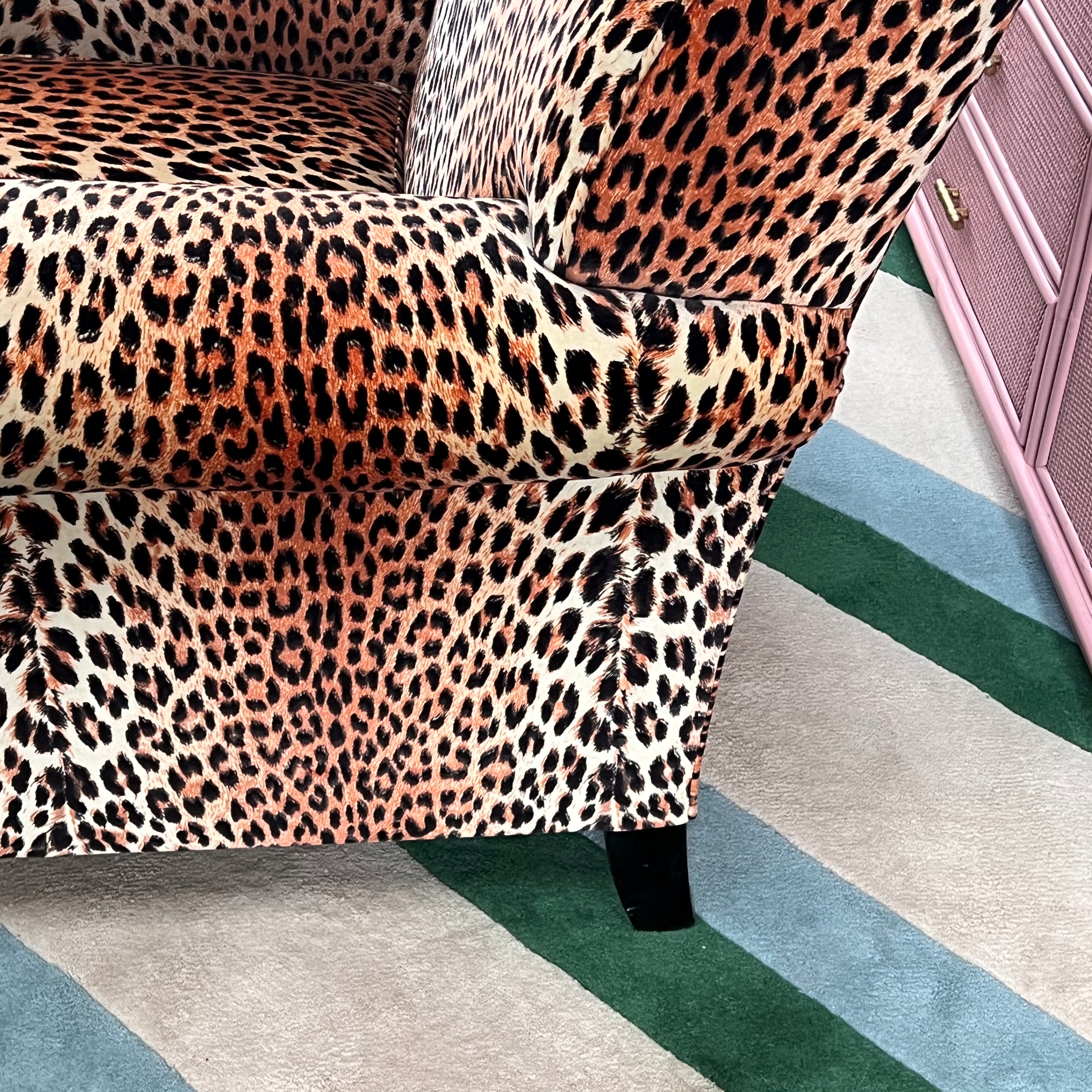 90s leopard print chair