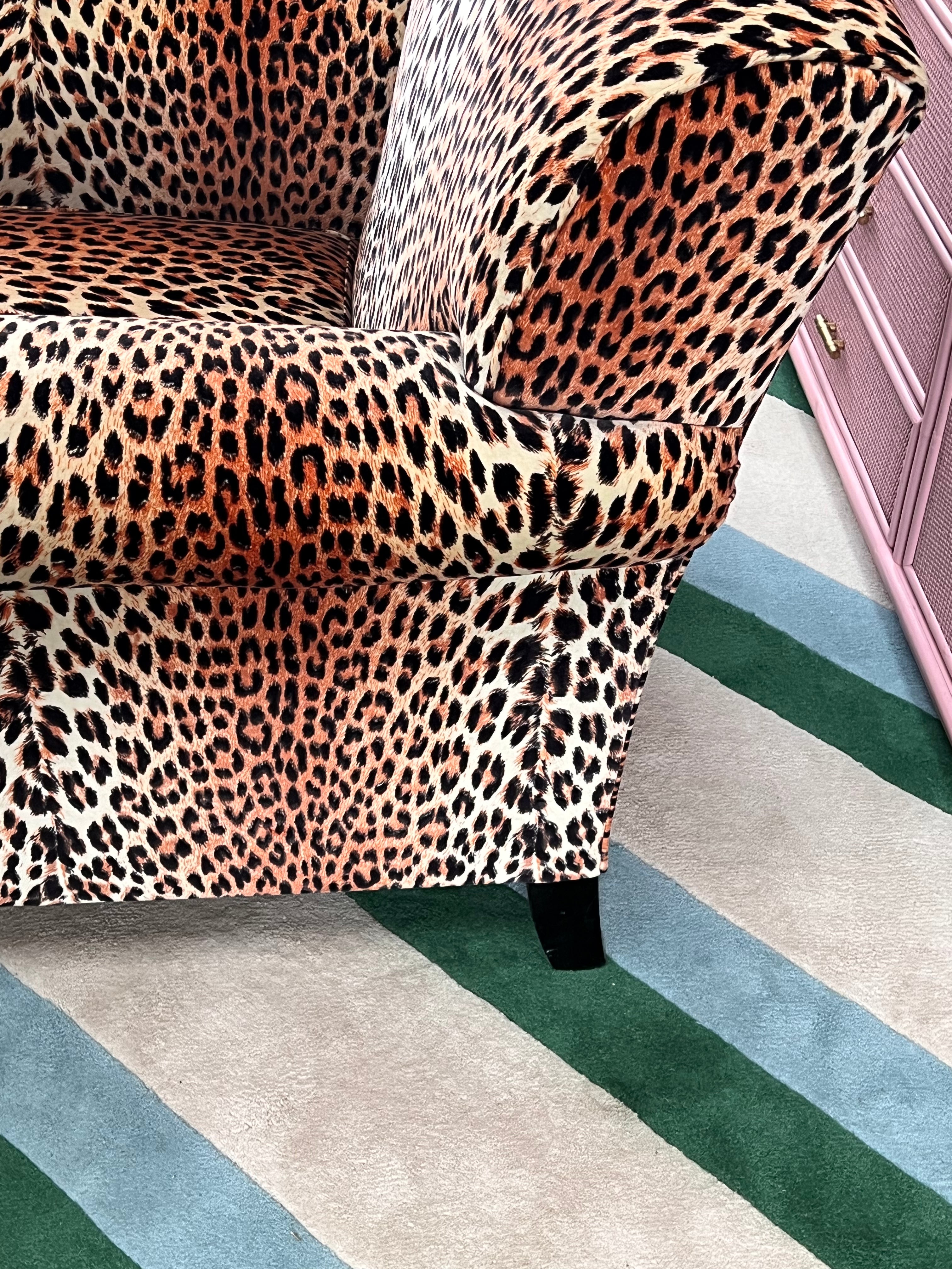 90s leopard print chair
