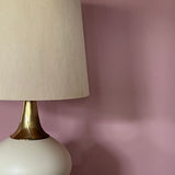 Paf Milano huge ivory and brass lamp C.1970