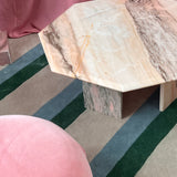 Italian pink/peach marble coffee table C.1960