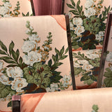 Italian 1980s pink floral dining chair (8 available)