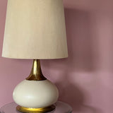 Paf Milano huge ivory and brass lamp C.1970