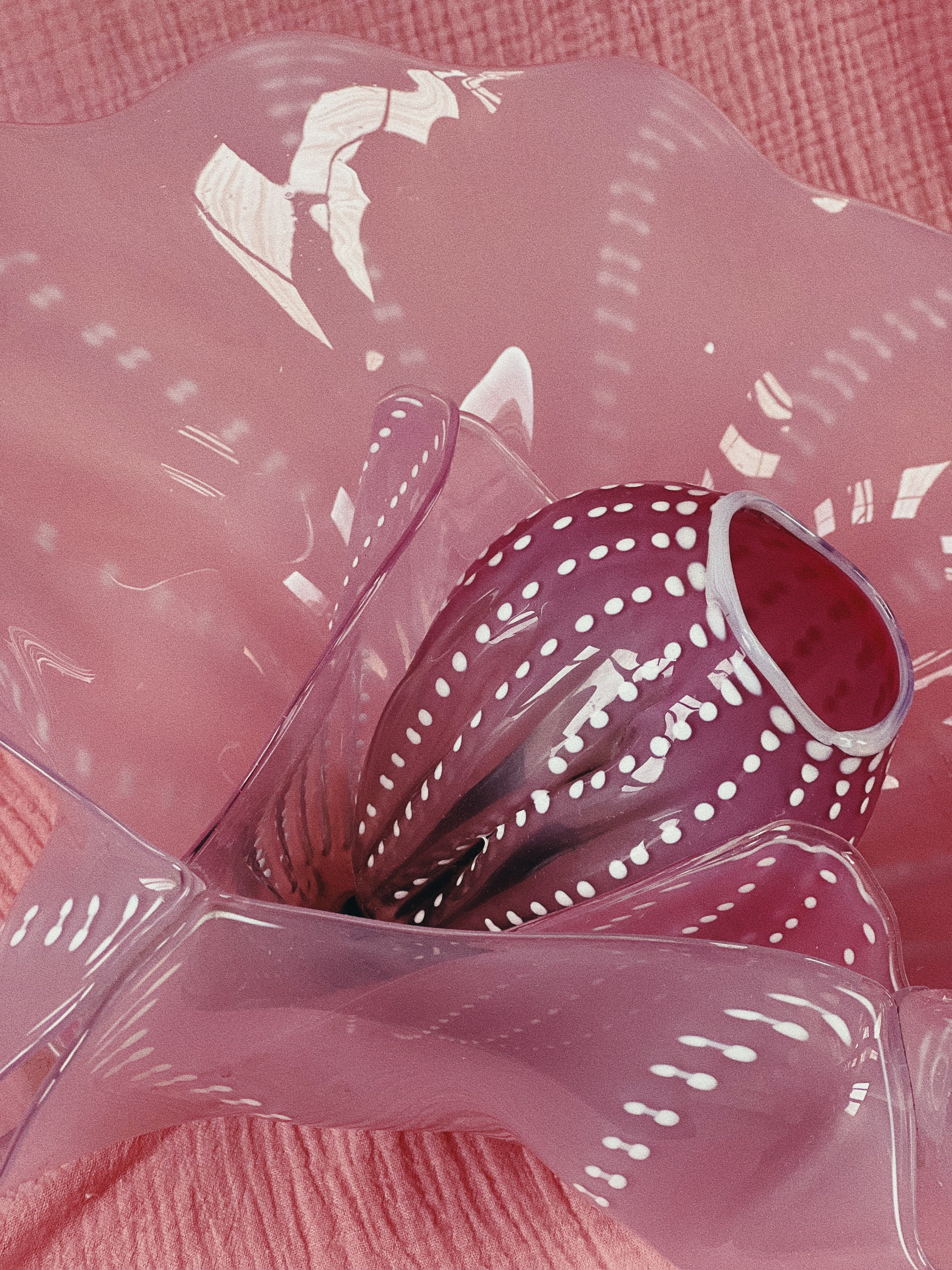 pink murano glass wall light