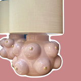 Italian pink ceramic boob lamps