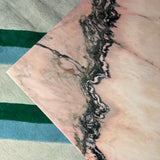 Pink Marble coffee table, lucite base C.1970