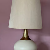 Paf Milano huge ivory and brass lamp C.1970